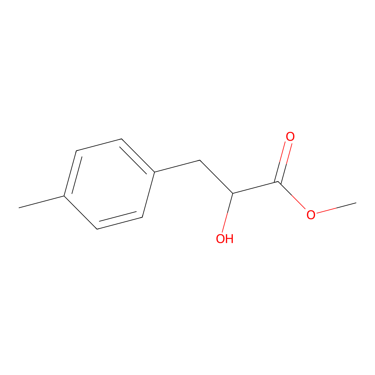 Methyl 2-hydroxy-3-(p-tolyl)propanoate molecular structure, CAS 220196-66-7