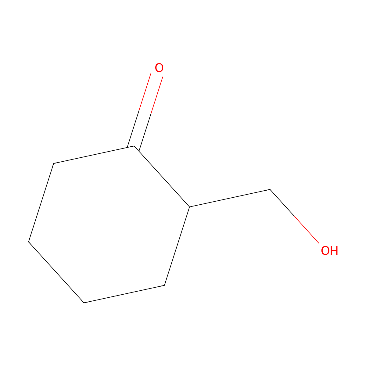 (S)-2-Hydroxymethylcyclohexanone molecular structure, CAS 220199-90-6