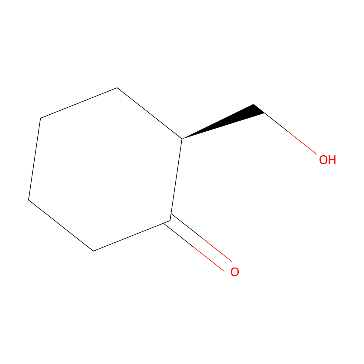 (S)-2-Hydroxymethylcyclohexanone molecular structure, CAS 220199-90-6
