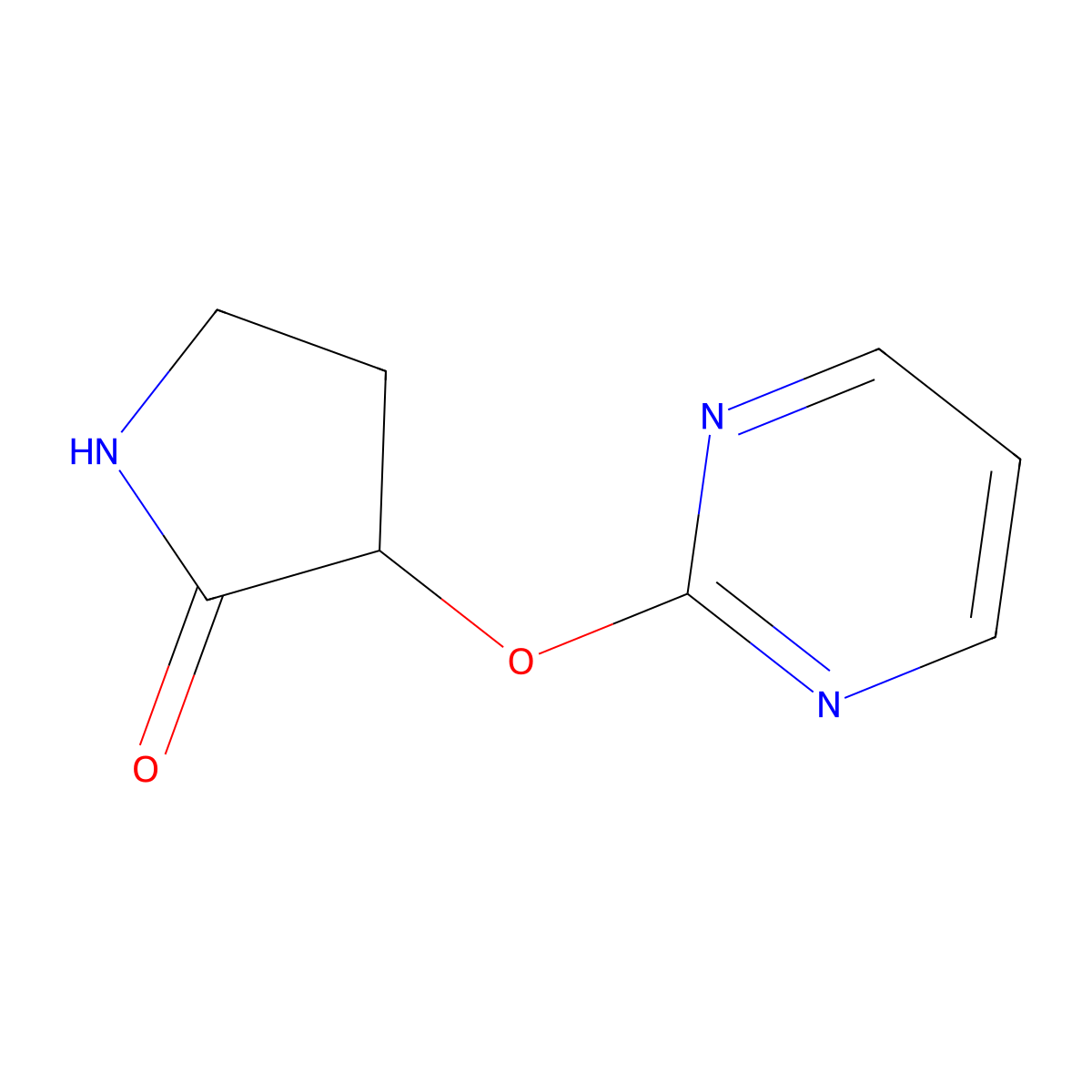 3-(Pyrimidin-2-yloxy)pyrrolidin-2-one molecular structure, CAS 2201997-38-6