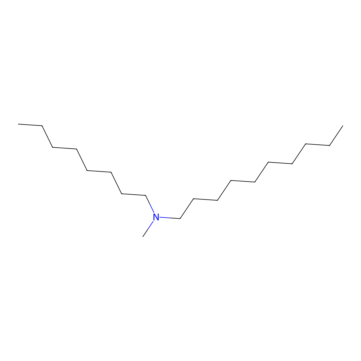 N-methyl-N-octyldecylamine molecular structure, CAS 22020-14-0