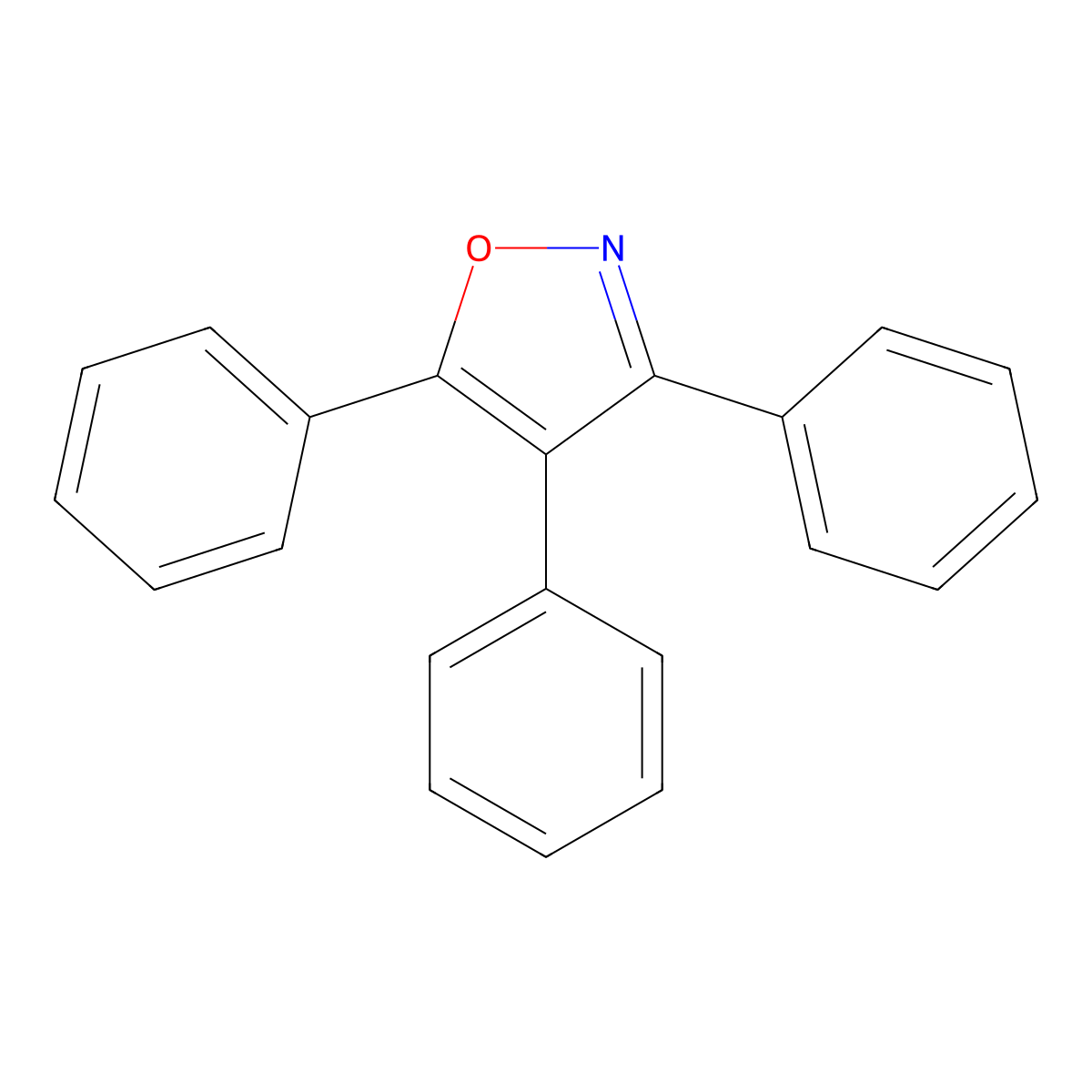 3,4,5-Triphenylisoxazole molecular structure, CAS 22020-72-0