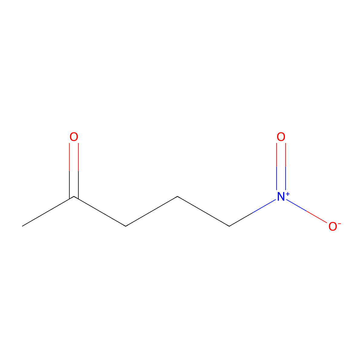 5-Nitro-2-pentanone molecular structure, CAS 22020-87-7