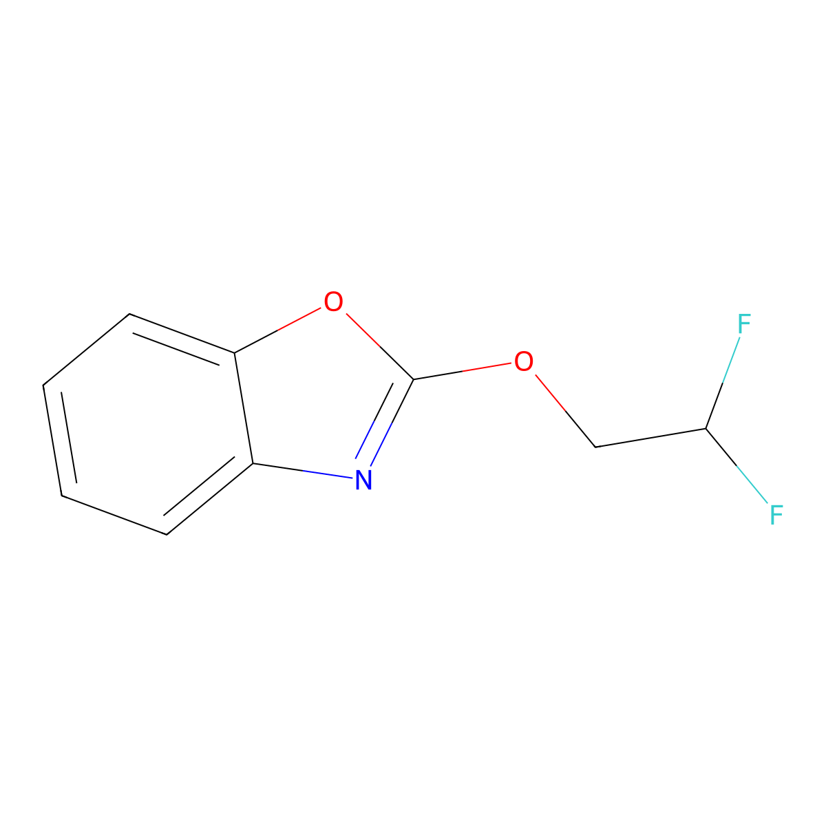 2-(2,2-Difluoroethoxy)-1,3-benzoxazole molecular structure, CAS 2202004-09-7