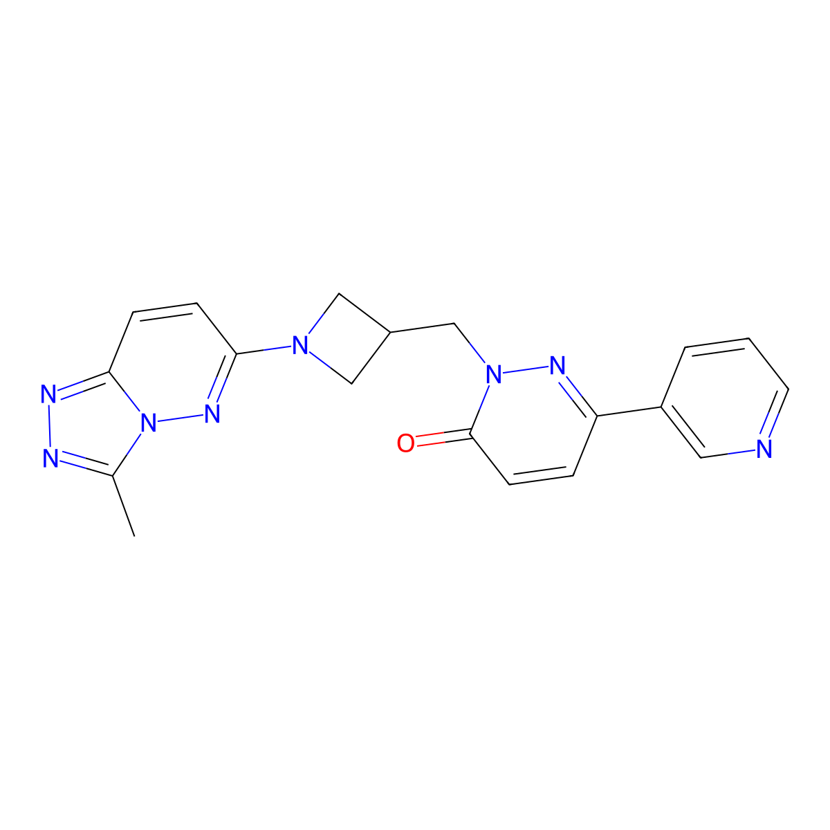 2-[(1-{3-Methyl-[1,2,4]triazolo[4,3-b]pyridazin-6-yl}azetidin-3-yl)methyl]-6-(pyridin-3-yl)-2,3-dihydropyridazin-3-one molecular structure, CAS 2202005-65-8