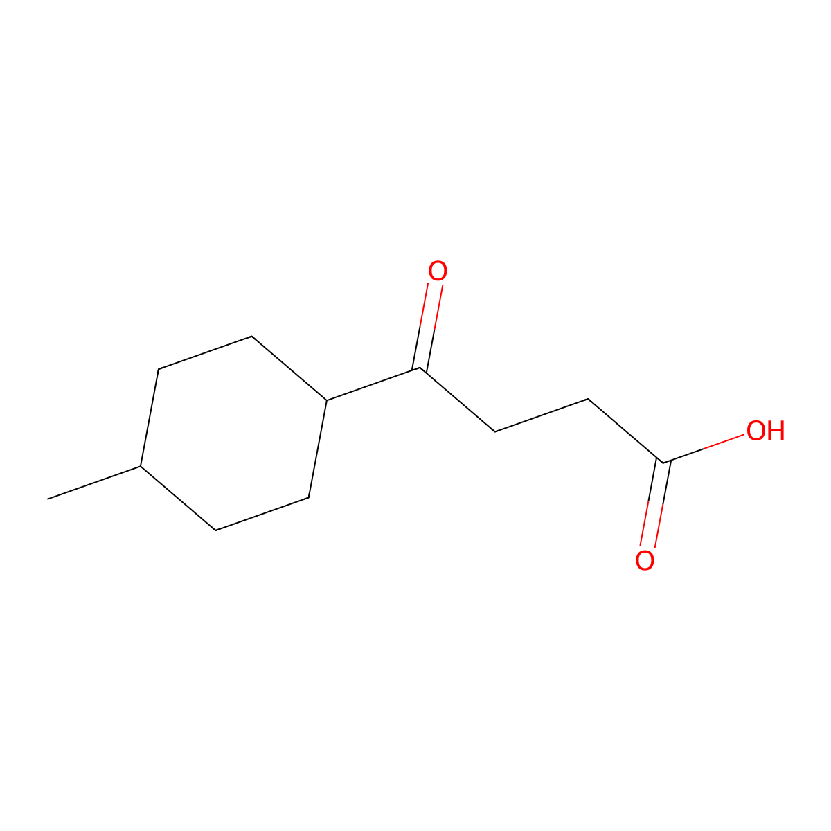 4-(Trans-4-methylcyclohexyl)-4-oxobutanoic acid molecular structure, CAS 220203-23-6