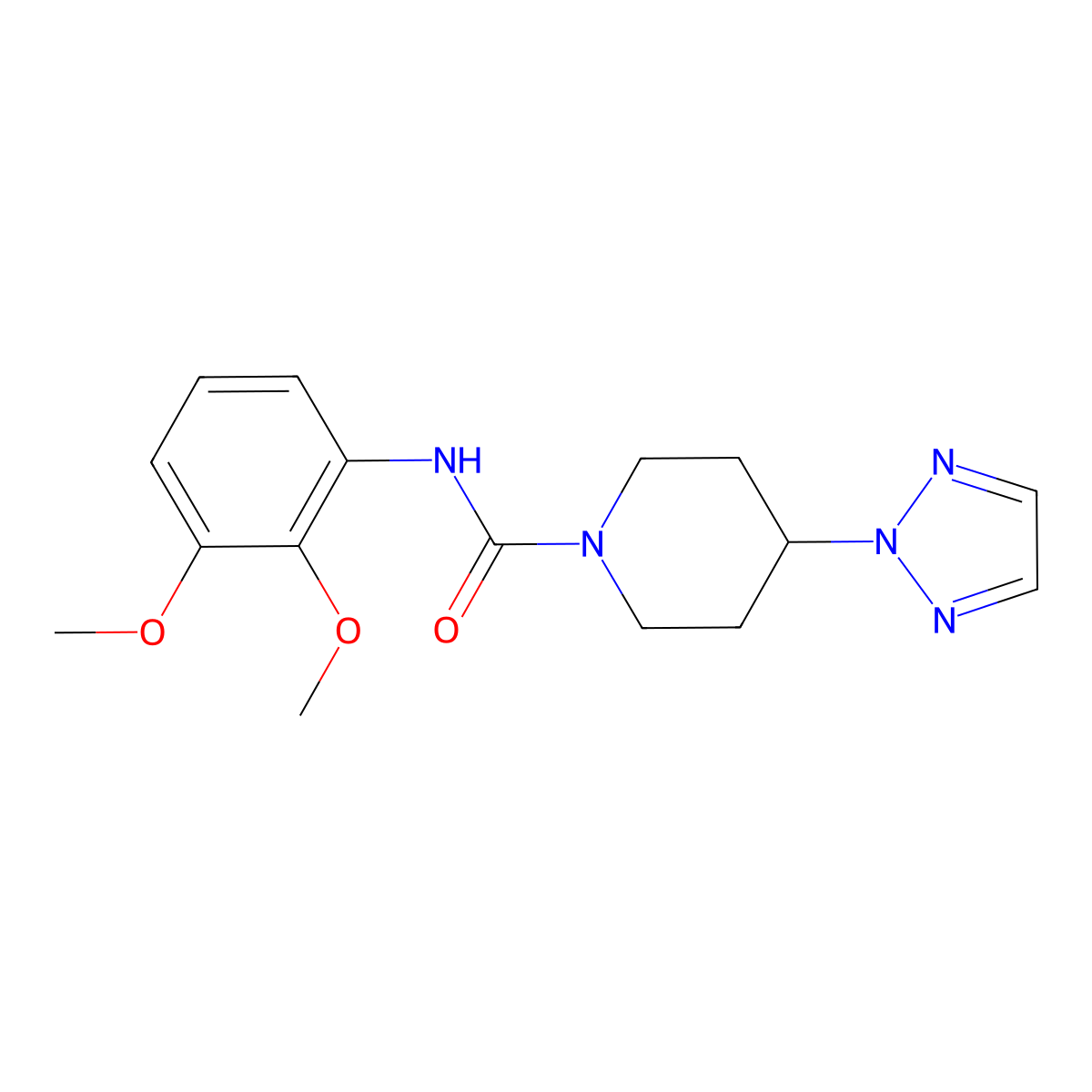 N-(2,3-dimethoxyphenyl)-4-(2H-1,2,3-triazol-2-yl)piperidine-1-carboxamide molecular structure, CAS 2202086-46-0