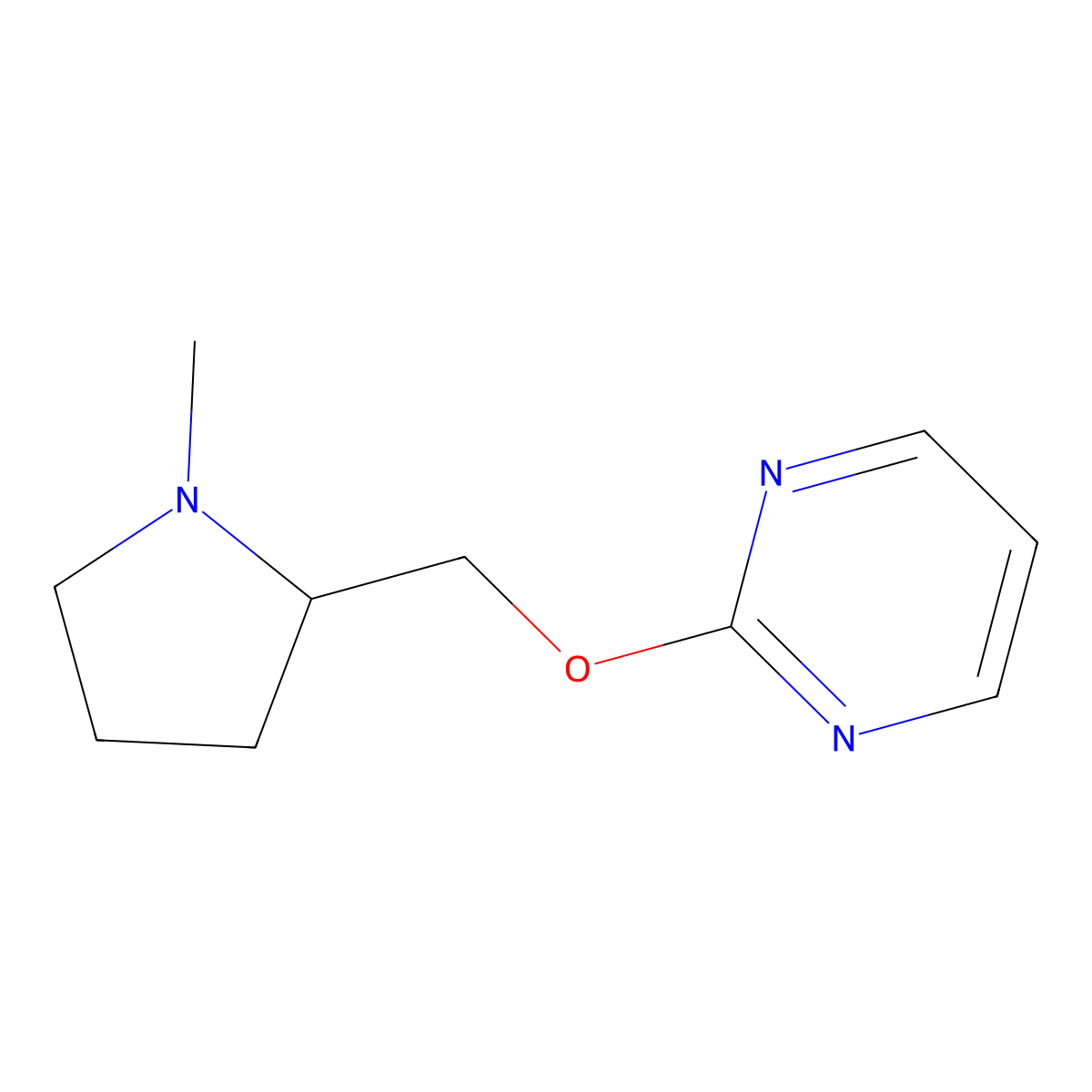 2-[(1-Methylpyrrolidin-2-yl)methoxy]pyrimidine molecular structure, CAS 2202093-31-8
