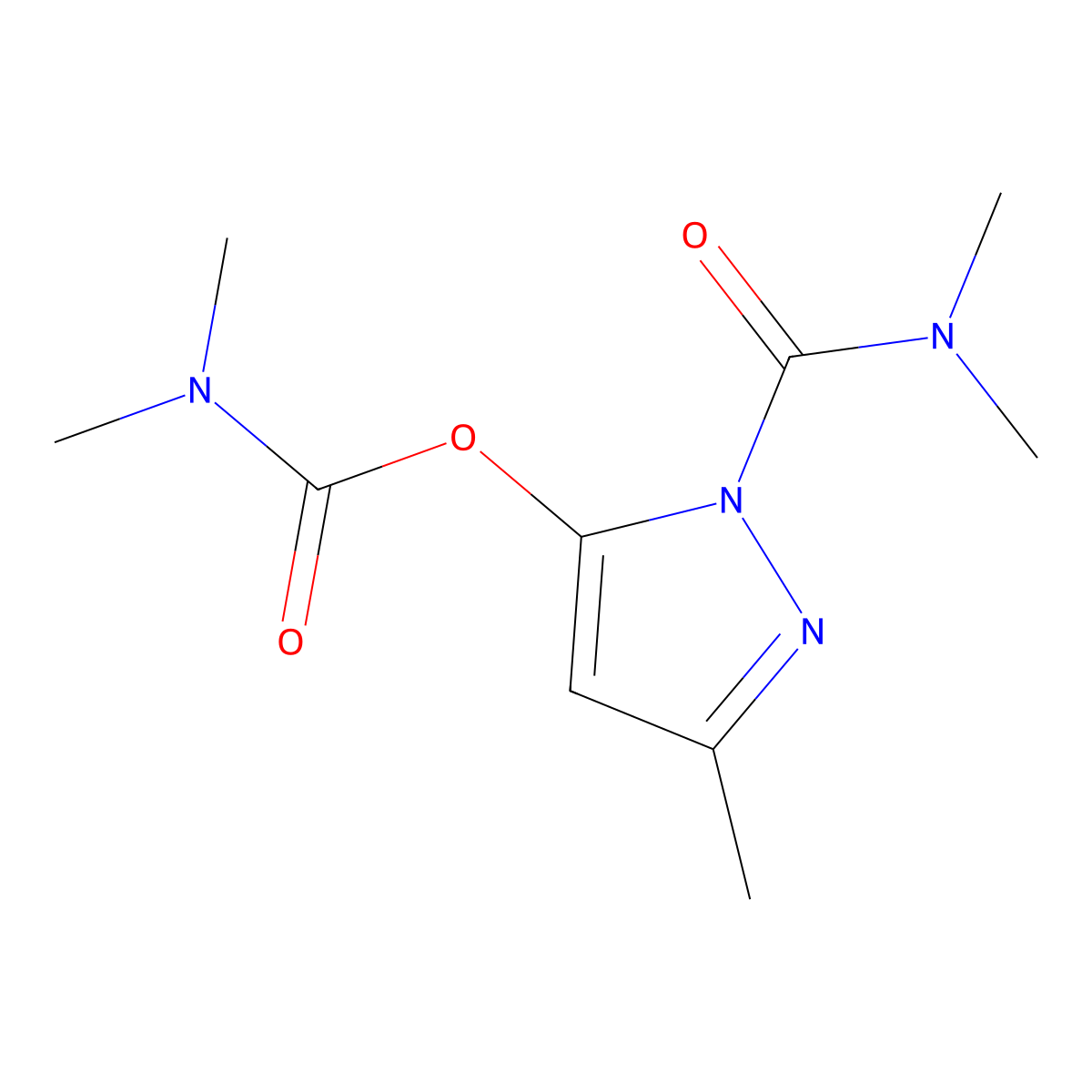 1-(Dimethylcarbamoyl)-3-methyl-1h-pyrazol-5-yl dimethylcarbamate molecular structure, CAS 22021-66-5