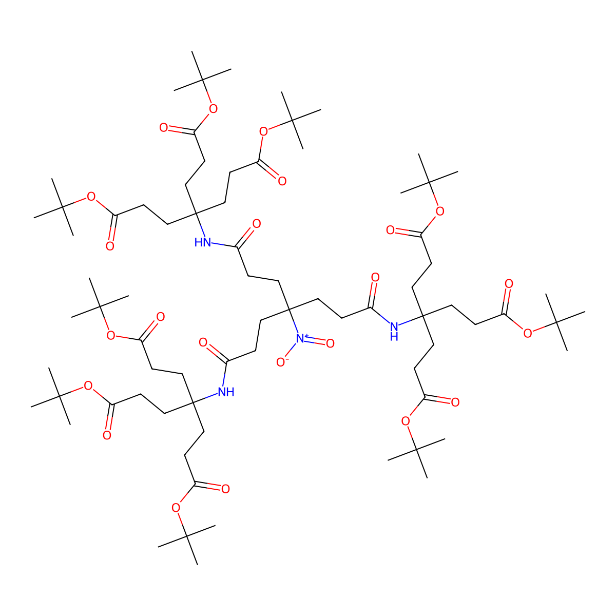 Generation 2 dendron, nitrononaester molecular structure, CAS 220215-00-9
