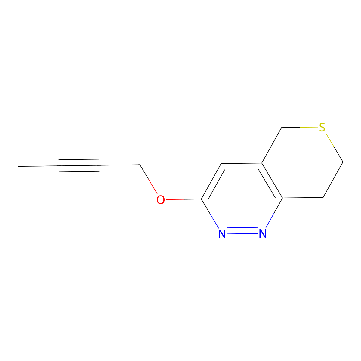 3-(but-2-yn-1-yloxy)-5H,7H,8H-thiopyrano[4,3-c]pyridazine molecular structure, CAS 2202163-57-1
