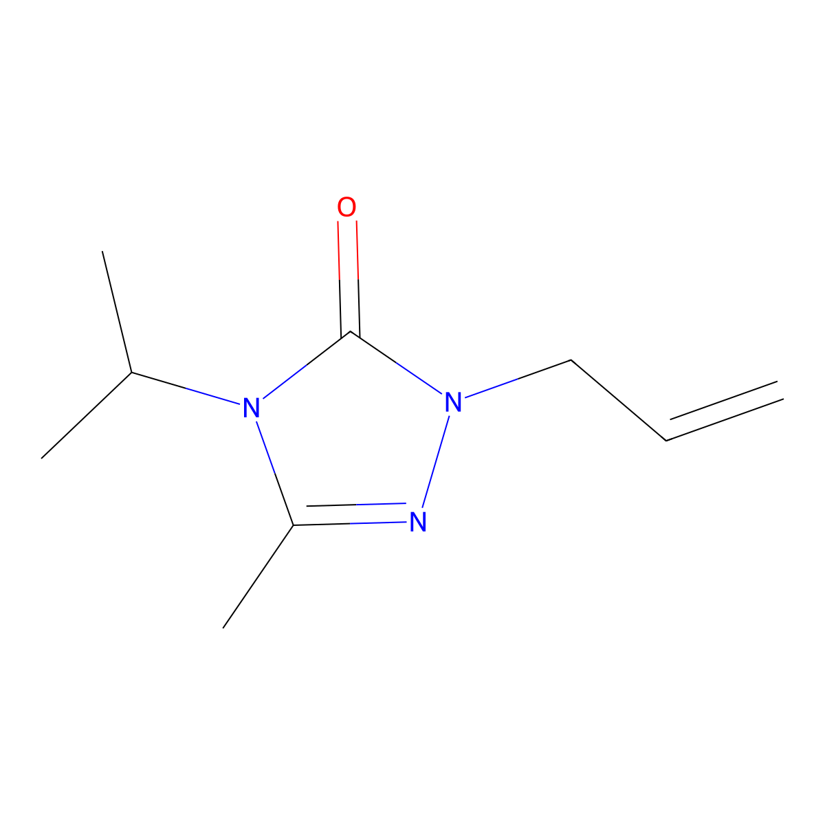 3-methyl-1-(prop-2-en-1-yl)-4-(propan-2-yl)-4,5-dihydro-1H-1,2,4-triazol-5-one molecular structure, CAS 2202164-71-2