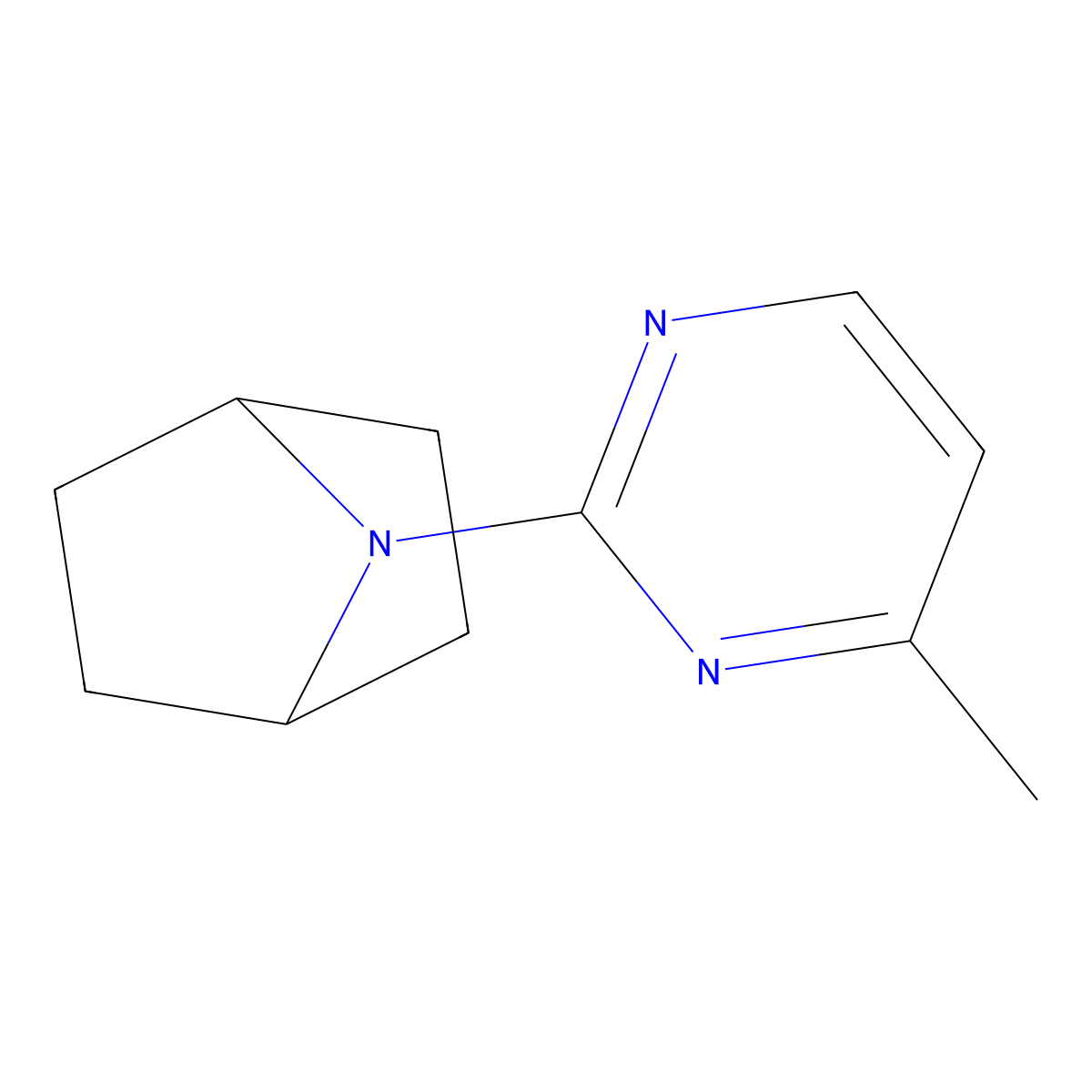 7-(4-Methylpyrimidin-2-yl)-7-azabicyclo[2.2.1]heptane molecular structure, CAS 2202176-24-5