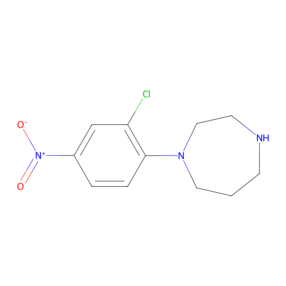 1-(2-Chloro-4-nitrophenyl)-1,4-diazepane molecular structure, CAS 220220-19-9