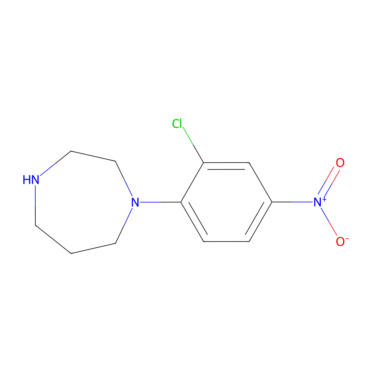1-(2-Chloro-4-nitrophenyl)-1,4-diazepane molecular structure, CAS 220220-19-9