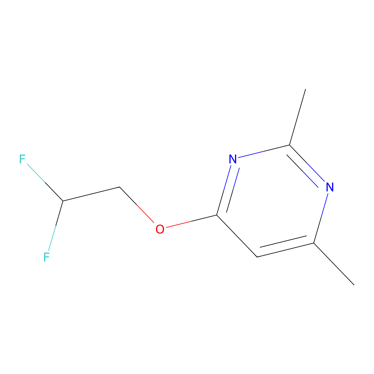 4-(2,2-Difluoroethoxy)-2,6-dimethylpyrimidine molecular structure, CAS 2202245-55-2