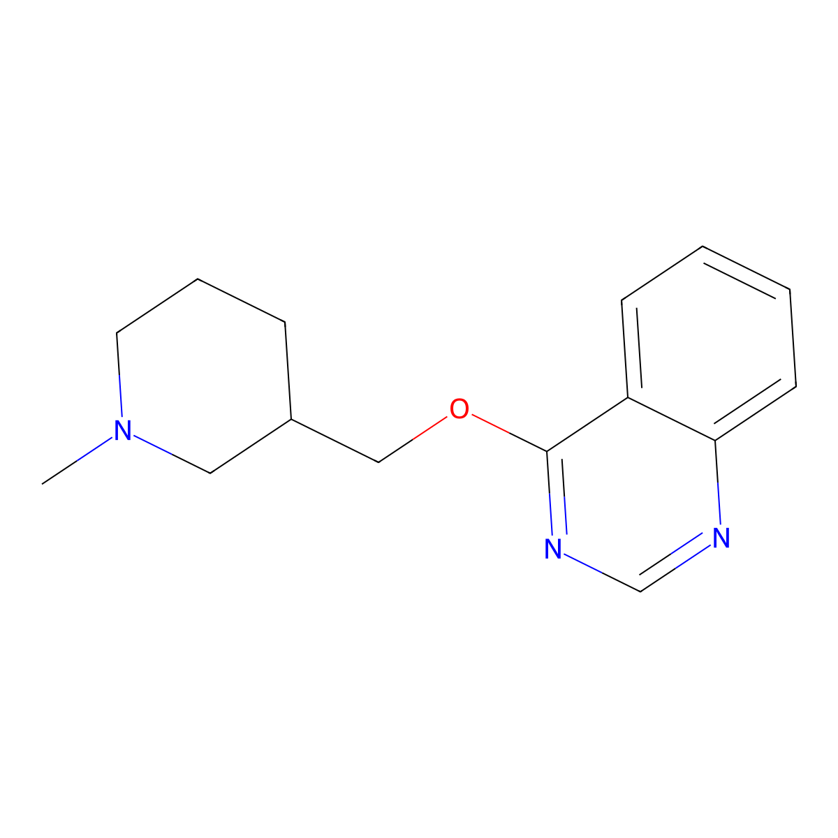 4-[(1-Methylpiperidin-3-yl)methoxy]quinazoline molecular structure, CAS 2202247-93-4