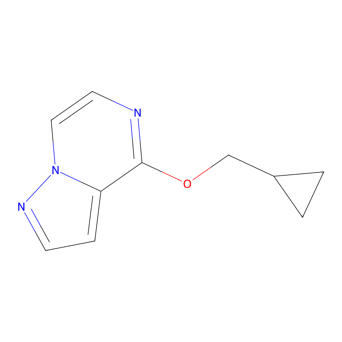4-(Cyclopropylmethoxy)pyrazolo[1,5-a]pyrazine molecular structure, CAS 2202248-16-4