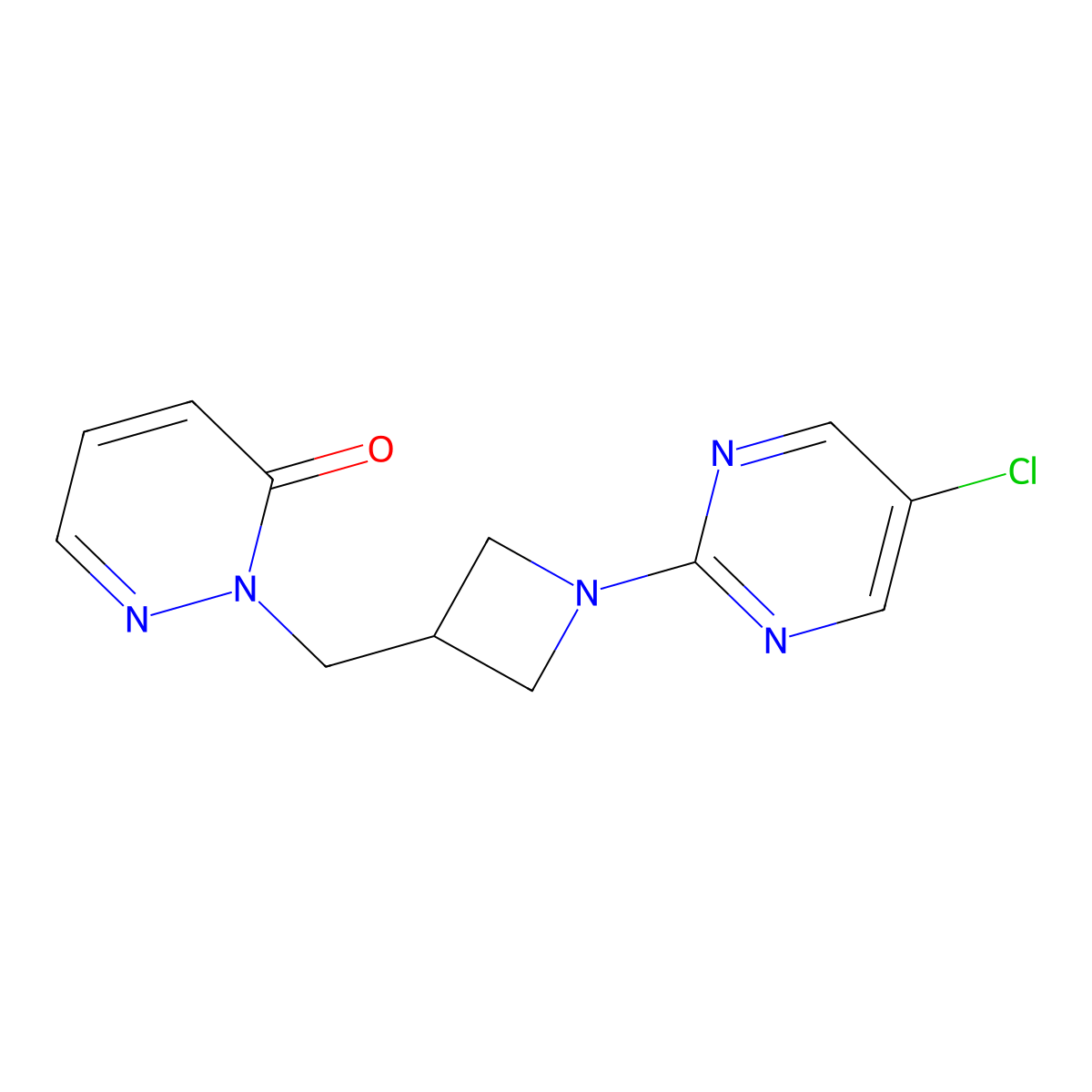 2-{[1-(5-Chloropyrimidin-2-yl)azetidin-3-yl]methyl}-2,3-dihydropyridazin-3-one molecular structure, CAS 2202259-82-1