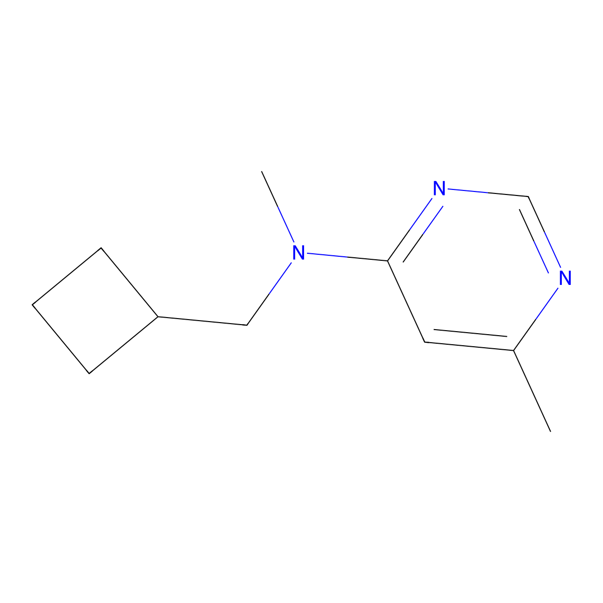 N-(cyclobutylmethyl)-N,6-dimethylpyrimidin-4-amine molecular structure, CAS 2202259-94-5
