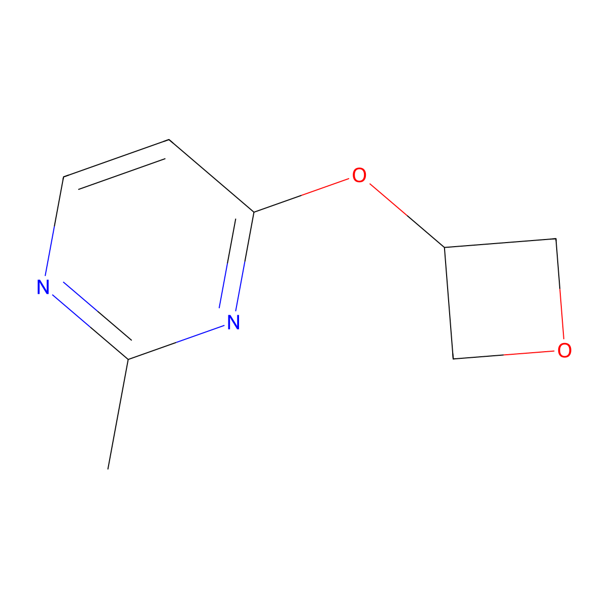 2-Methyl-4-(oxetan-3-yloxy)pyrimidine molecular structure, CAS 2202260-84-0