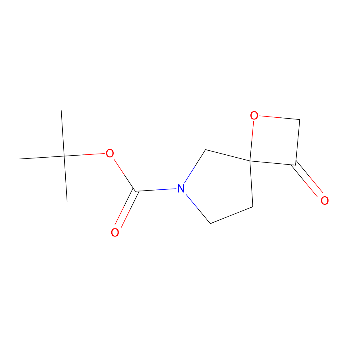 tert-butyl (4R)-3-oxo-1-oxa-7-azaspiro[3.4]octane-7-carboxylate molecular structure, CAS 2202263-17-8