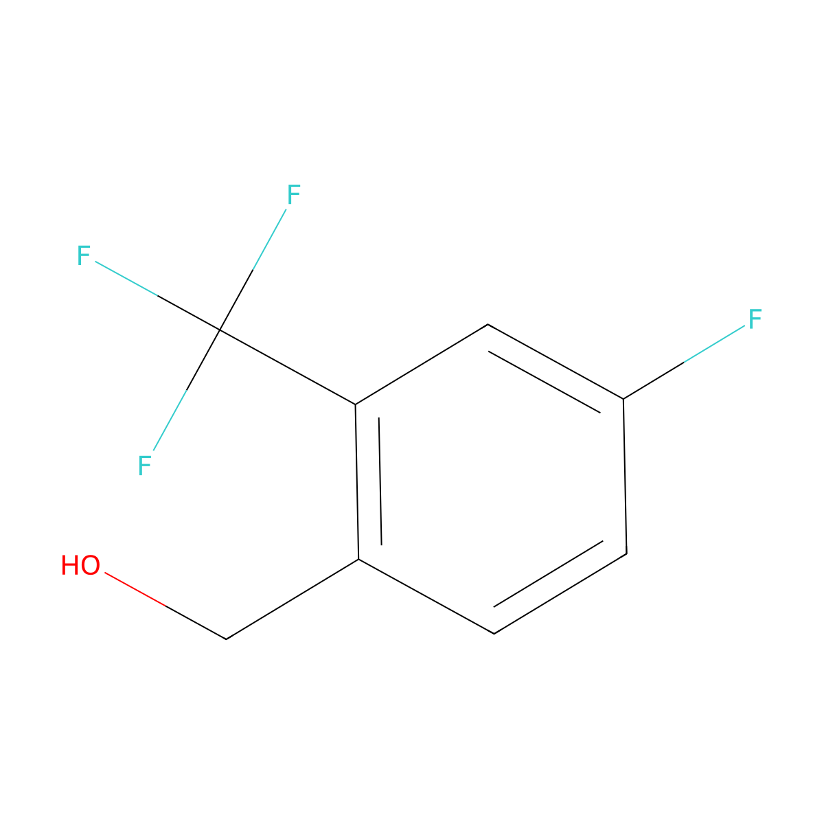 4-Fluoro-2-(trifluoromethyl)benzyl alcohol molecular structure, CAS 220227-29-2