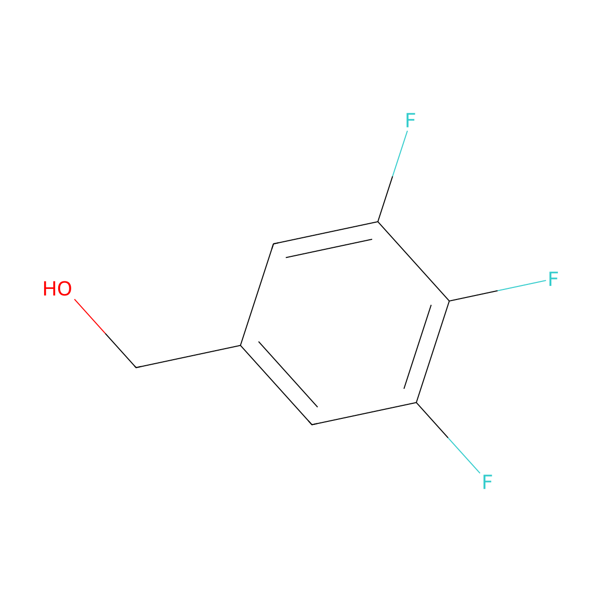 3,4,5-Trifluorobenzyl alcohol molecular structure, CAS 220227-37-2