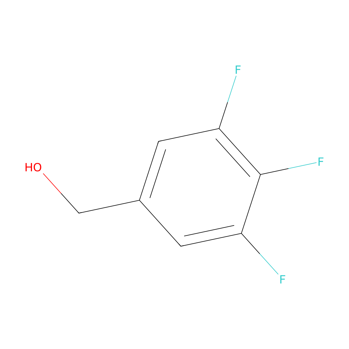 3,4,5-Trifluorobenzyl alcohol molecular structure, CAS 220227-37-2