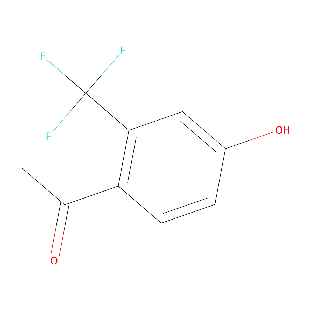 4'-Hydroxy-2'-(trifluoromethyl)acetophenone molecular structure, CAS 220227-53-2