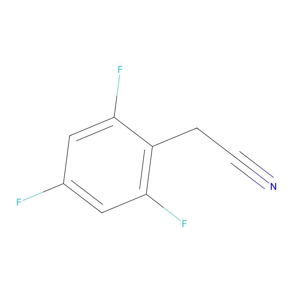 2,4,6-Trifluorophenylacetonitrile molecular structure, CAS 220227-80-5