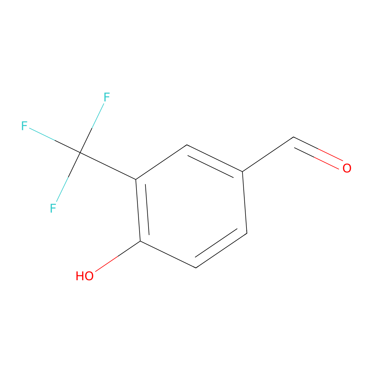 4-Hydroxy-3-(trifluoromethyl)benzaldehyde molecular structure, CAS 220227-98-5