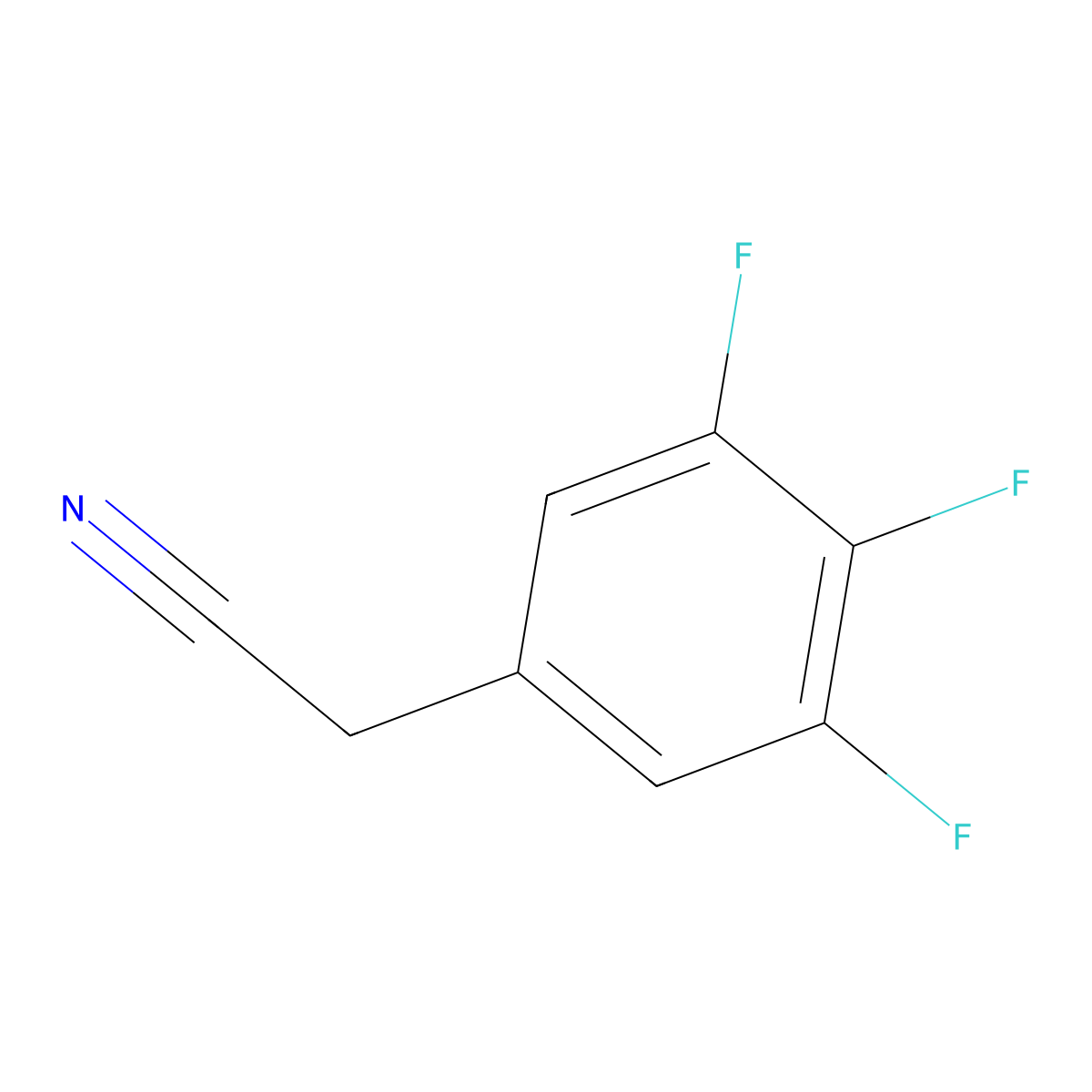 3,4,5-Trifluorophenylacetonitrile molecular structure, CAS 220228-03-5