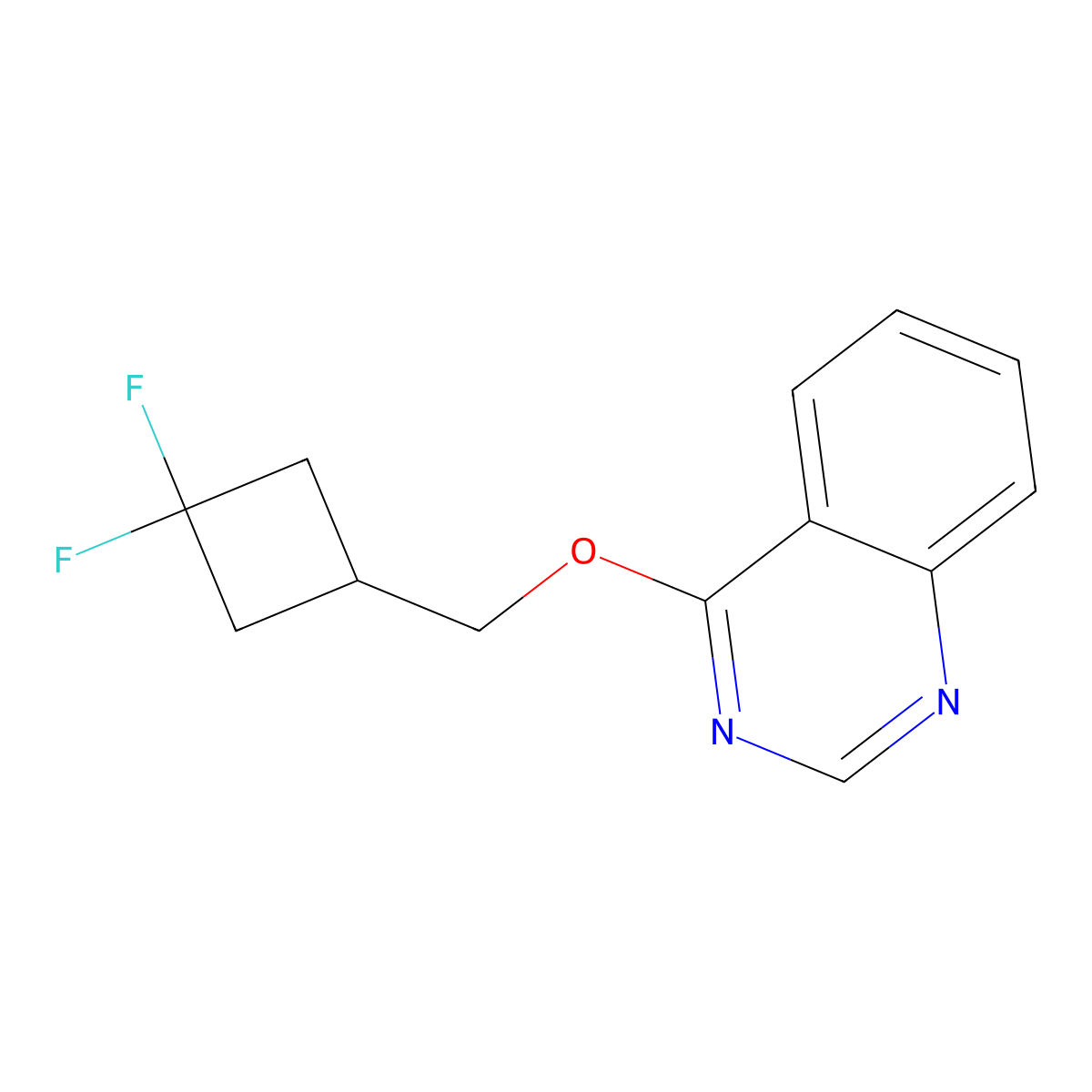 4-[(3,3-Difluorocyclobutyl)methoxy]quinazoline molecular structure, CAS 2202286-86-8