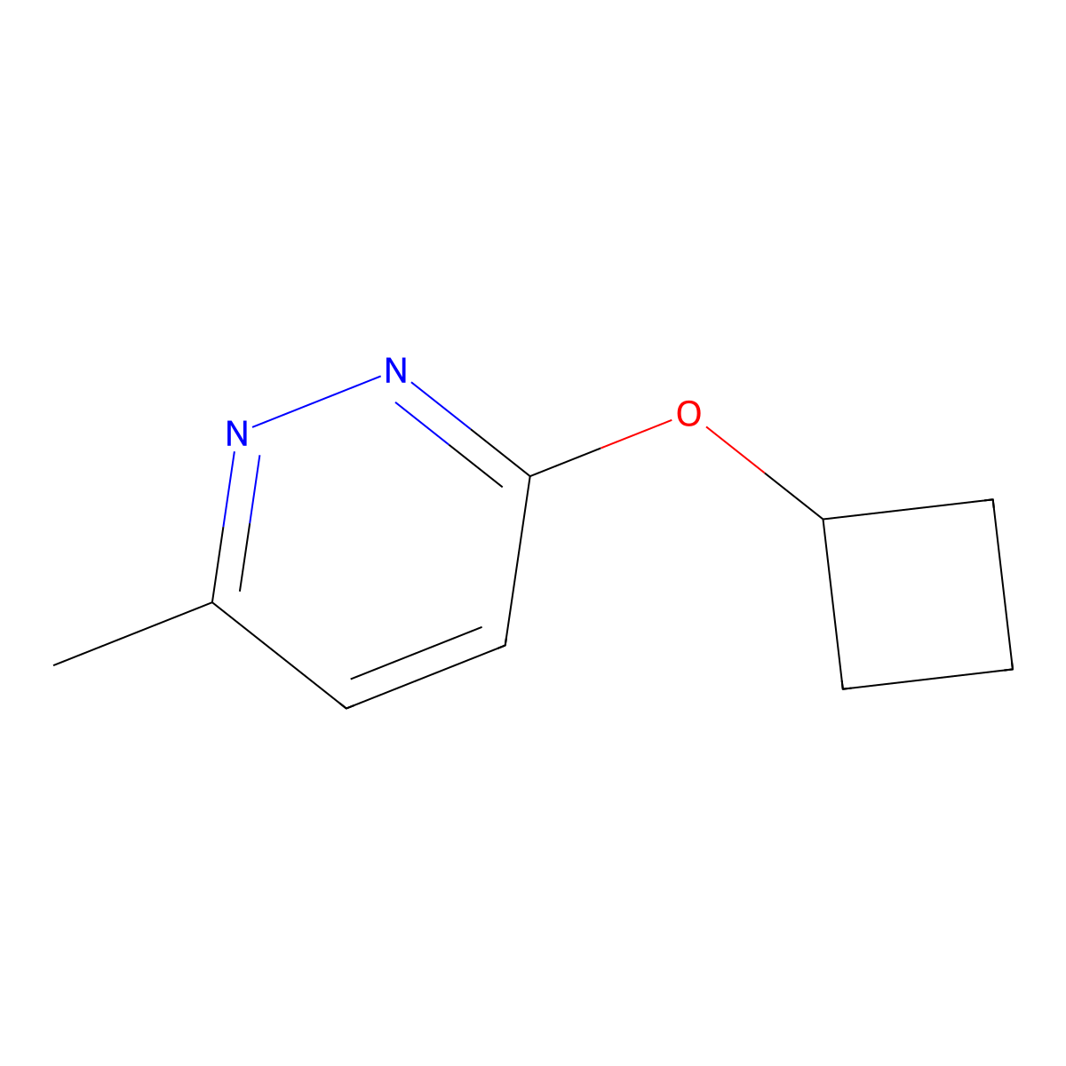 3-Cyclobutoxy-6-methylpyridazine molecular structure, CAS 2202325-55-9