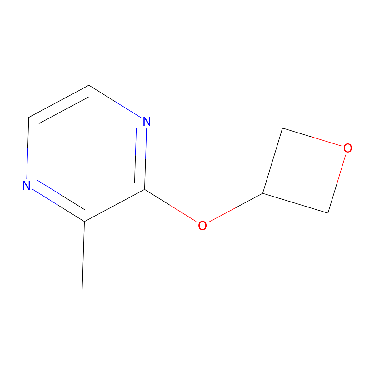 2-Methyl-3-(oxetan-3-yloxy)pyrazine molecular structure, CAS 2202326-47-2
