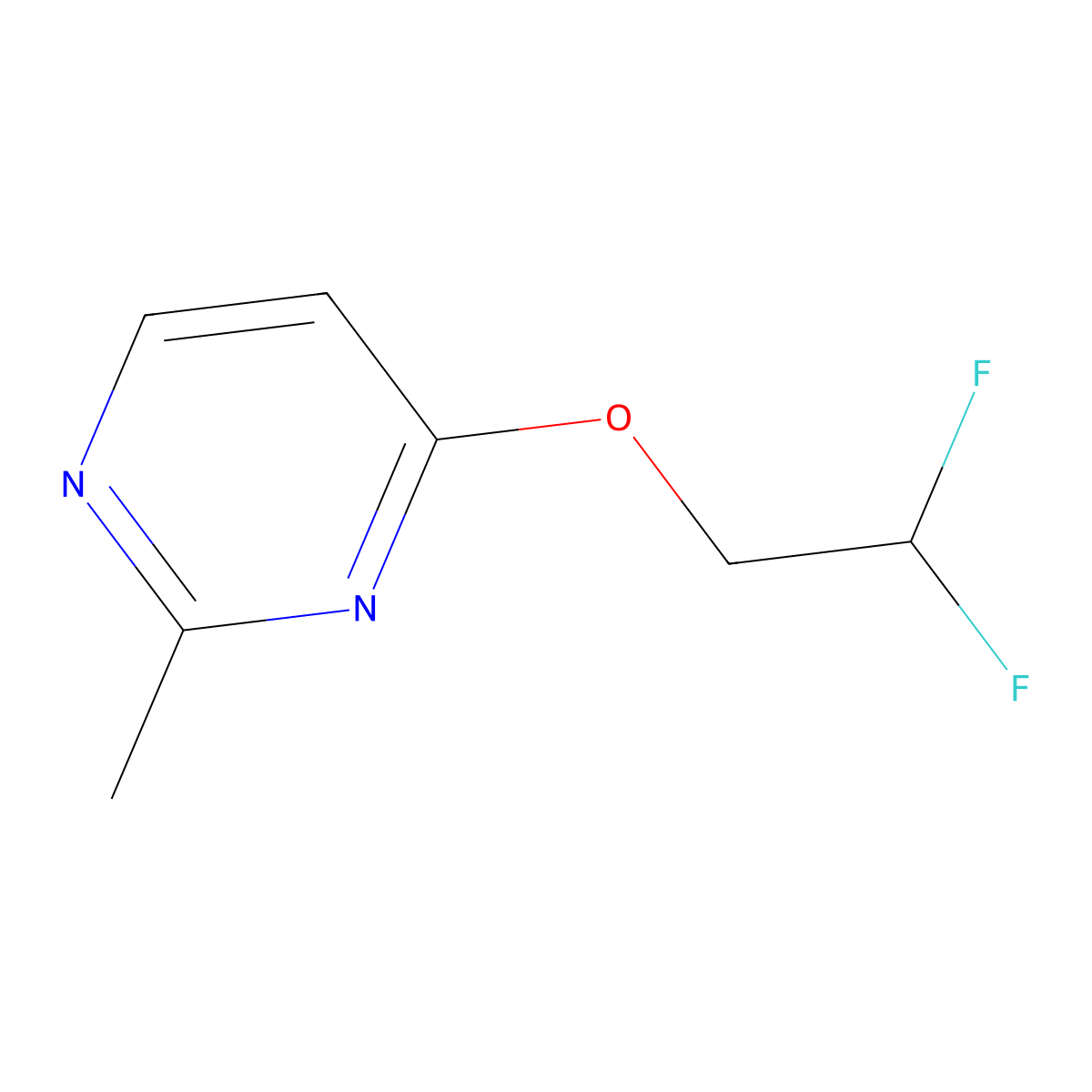 4-(2,2-Difluoroethoxy)-2-methylpyrimidine molecular structure, CAS 2202327-75-9