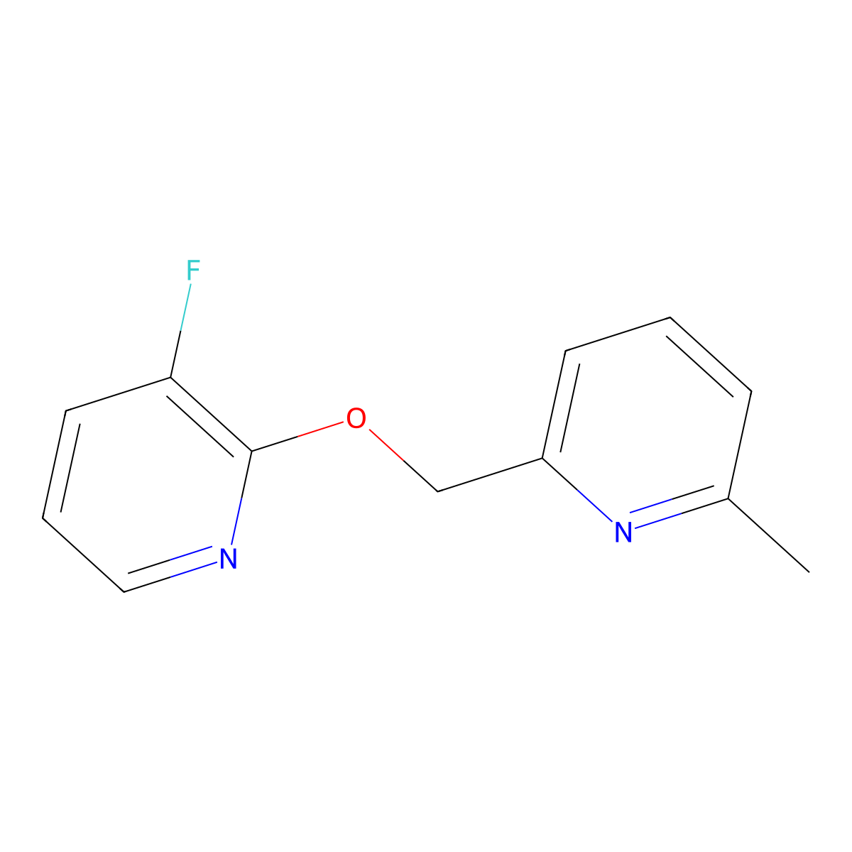 2-{[(3-Fluoropyridin-2-yl)oxy]methyl}-6-methylpyridine molecular structure, CAS 2202328-44-5