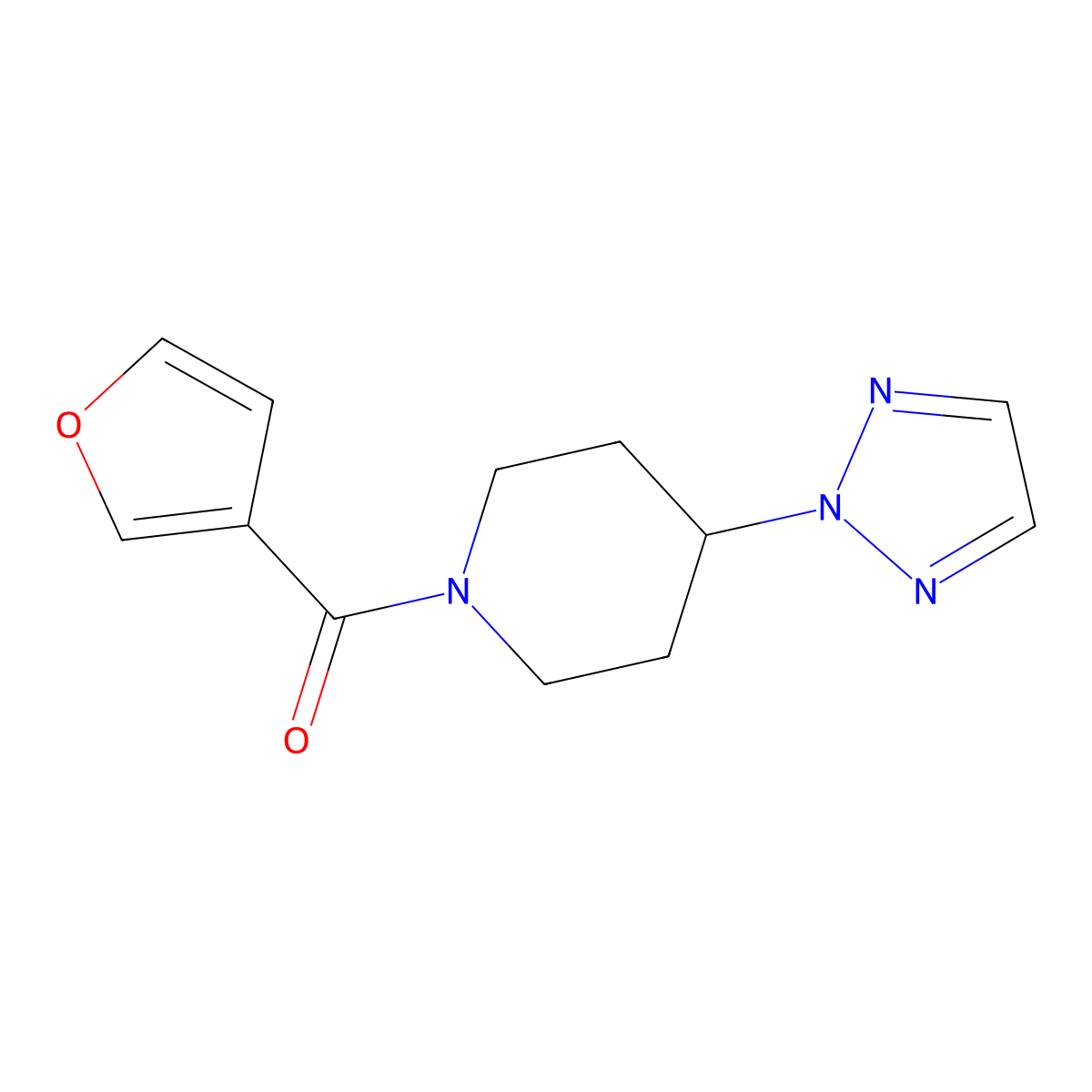 1-(furan-3-carbonyl)-4-(2H-1,2,3-triazol-2-yl)piperidine molecular structure, CAS 2202334-96-9