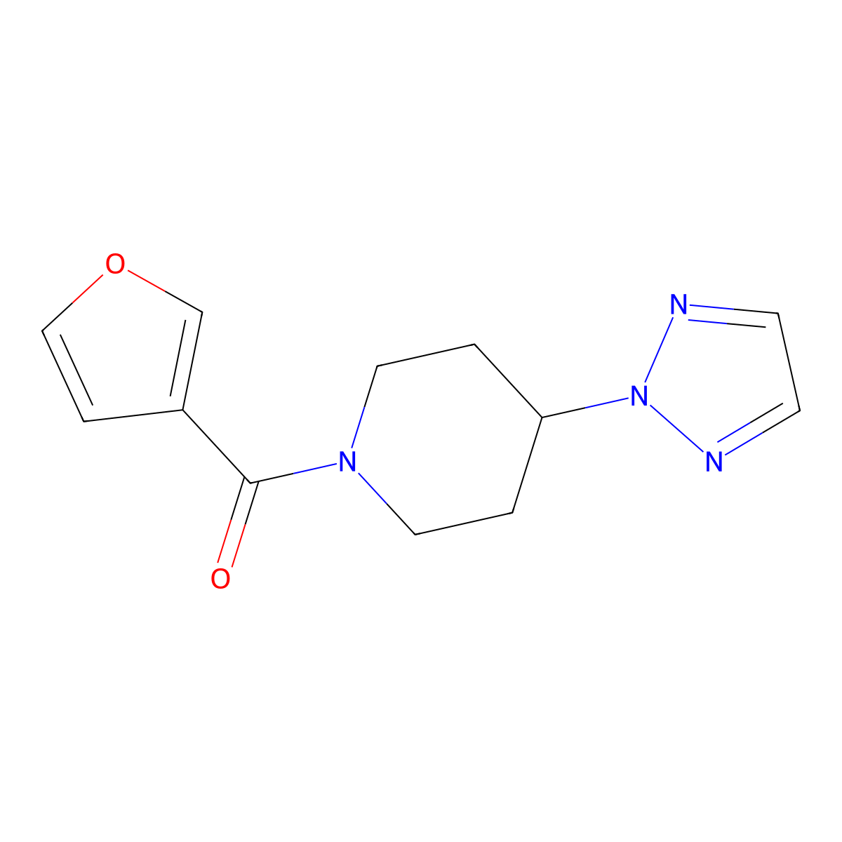 1-(furan-3-carbonyl)-4-(2H-1,2,3-triazol-2-yl)piperidine molecular structure, CAS 2202334-96-9