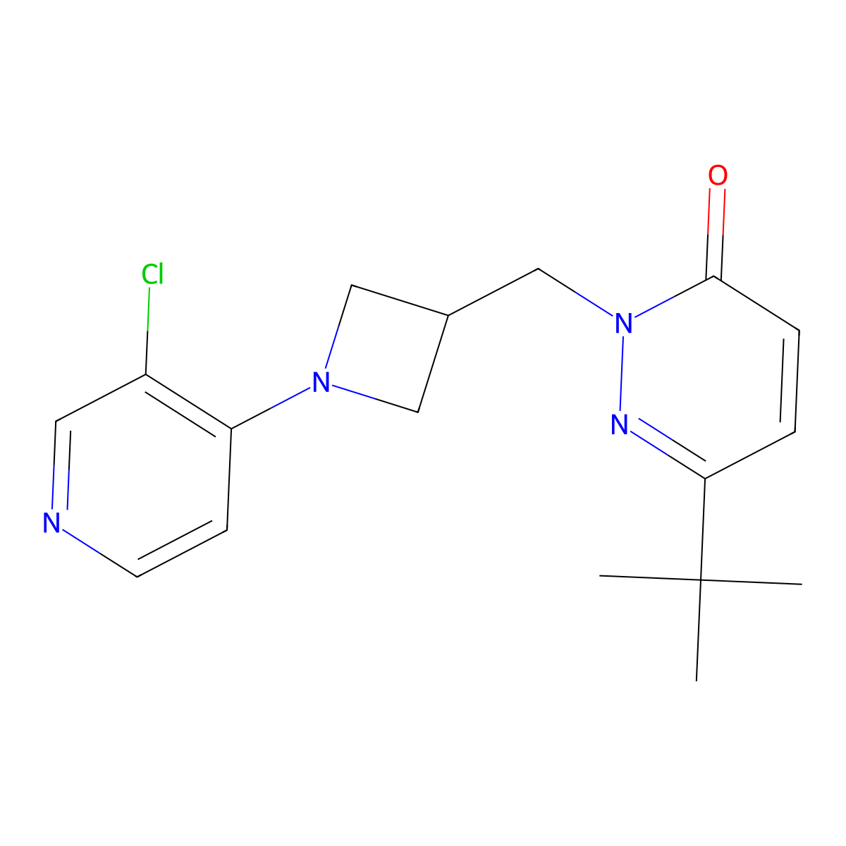 6-Tert-butyl-2-{[1-(3-chloropyridin-4-yl)azetidin-3-yl]methyl}-2,3-dihydropyridazin-3-one molecular structure, CAS 2202367-74-4