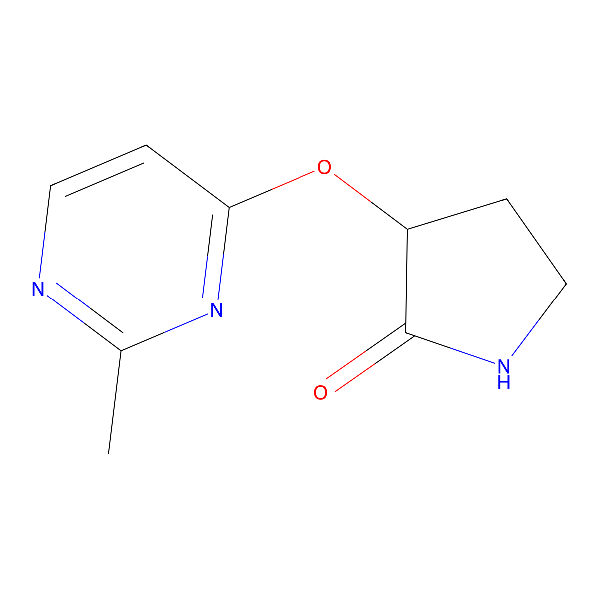 3-[(2-Methylpyrimidin-4-yl)oxy]pyrrolidin-2-one molecular structure, CAS 2202367-93-7