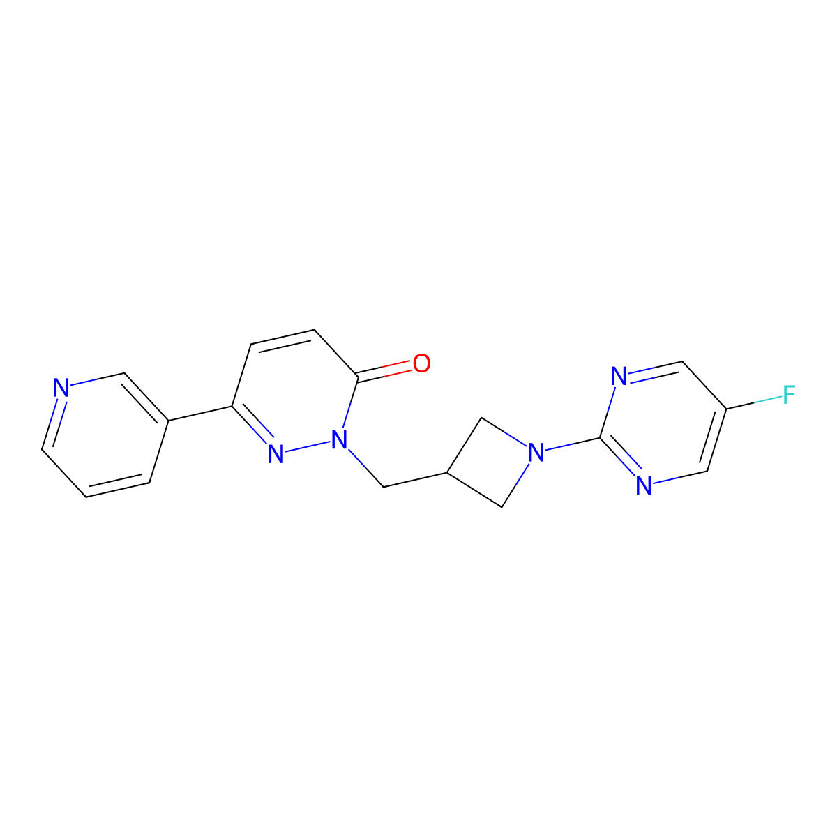 2-{[1-(5-Fluoropyrimidin-2-yl)azetidin-3-yl]methyl}-6-(pyridin-3-yl)-2,3-dihydropyridazin-3-one molecular structure, CAS 2202378-50-3