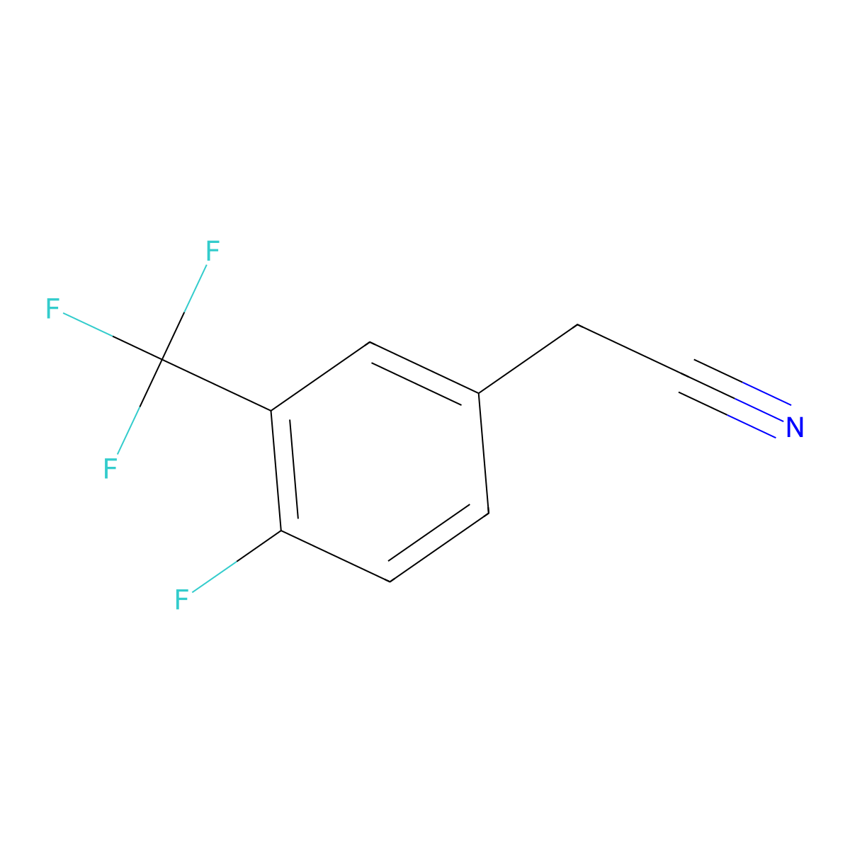 4-Fluoro-3-(trifluoromethyl)phenylacetonitrile molecular structure, CAS 220239-65-6