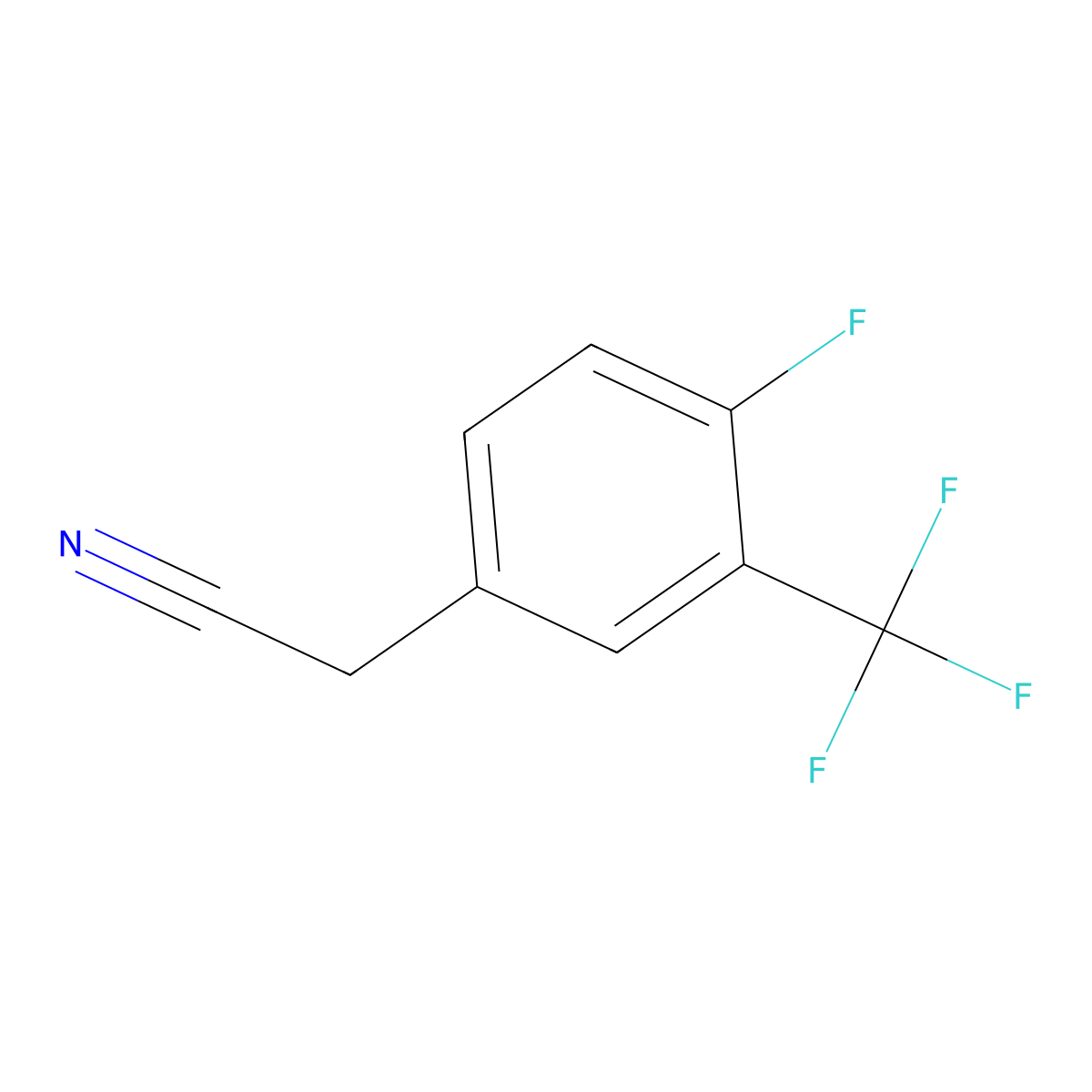 4-Fluoro-3-(trifluoromethyl)phenylacetonitrile molecular structure, CAS 220239-65-6