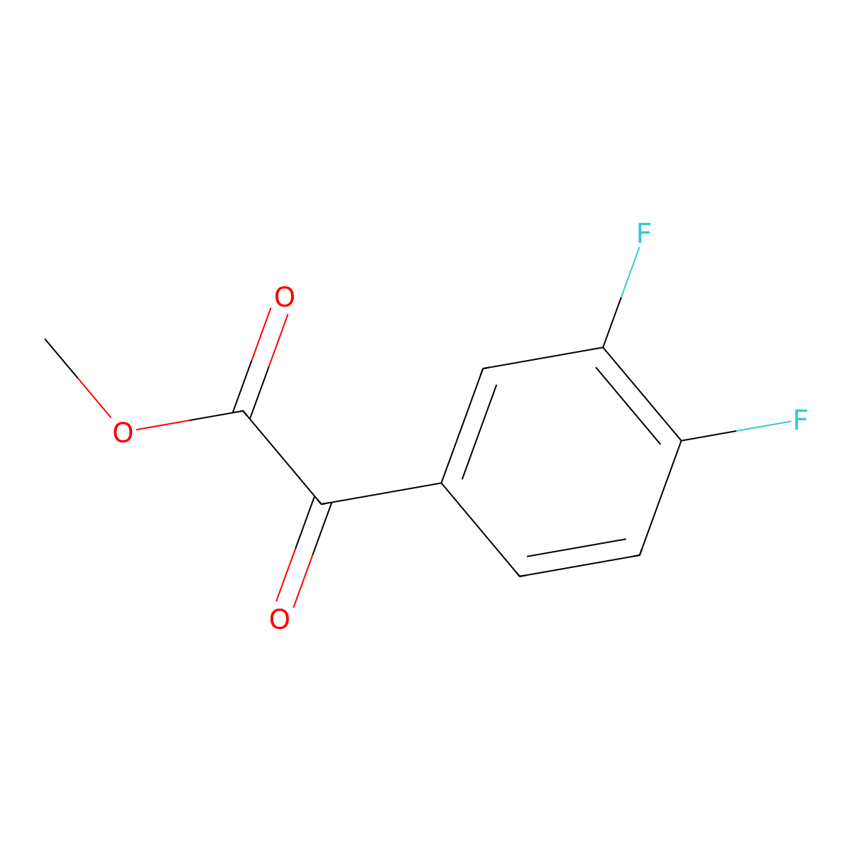 Methyl 3,4-difluoro-alpha-oxobenzeneacetate molecular structure, CAS 220239-71-4