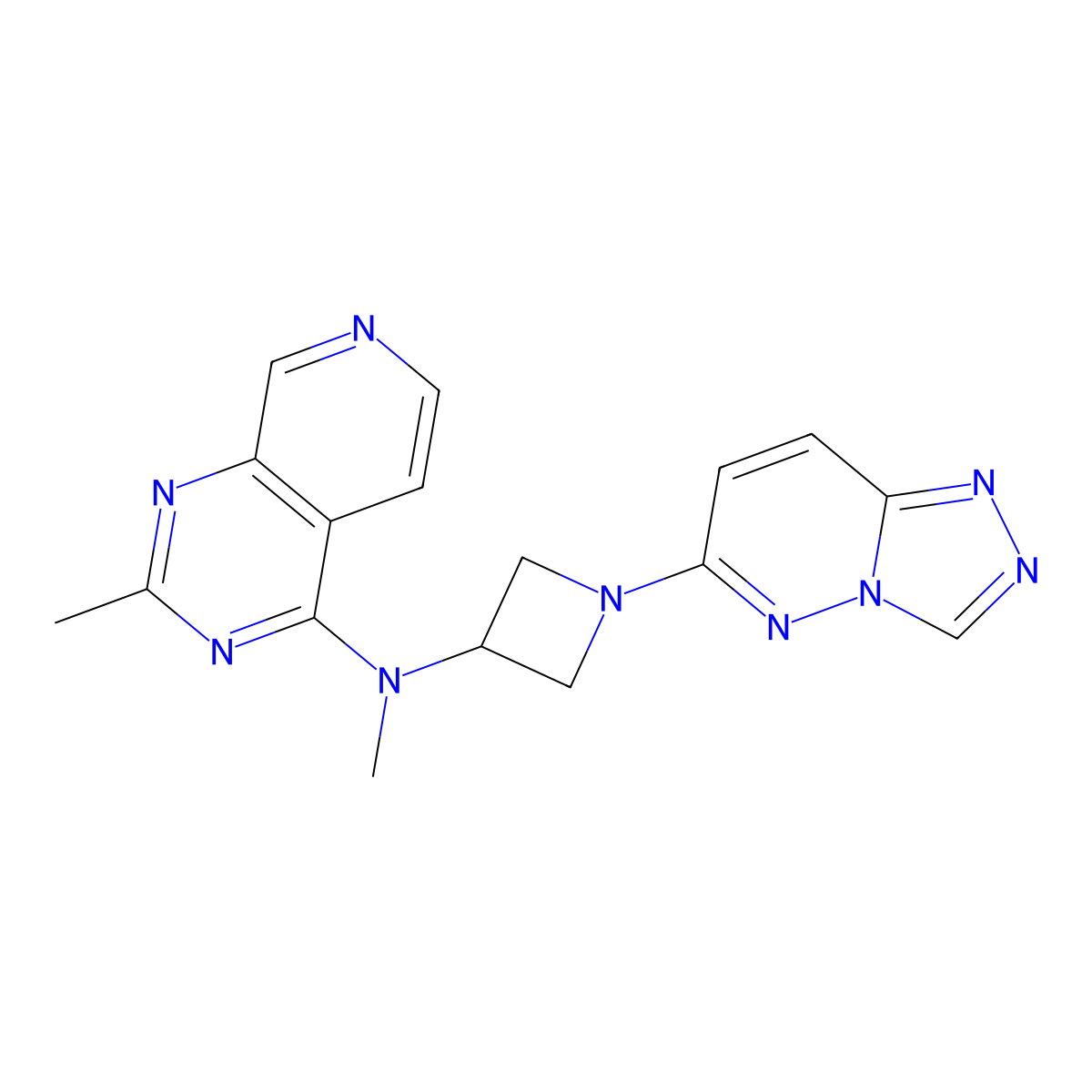 N-methyl-N-{2-methylpyrido[3,4-d]pyrimidin-4-yl}-1-{[1,2,4]triazolo[4,3-b]pyridazin-6-yl}azetidin-3-amine molecular structure, CAS 2202422-85-1
