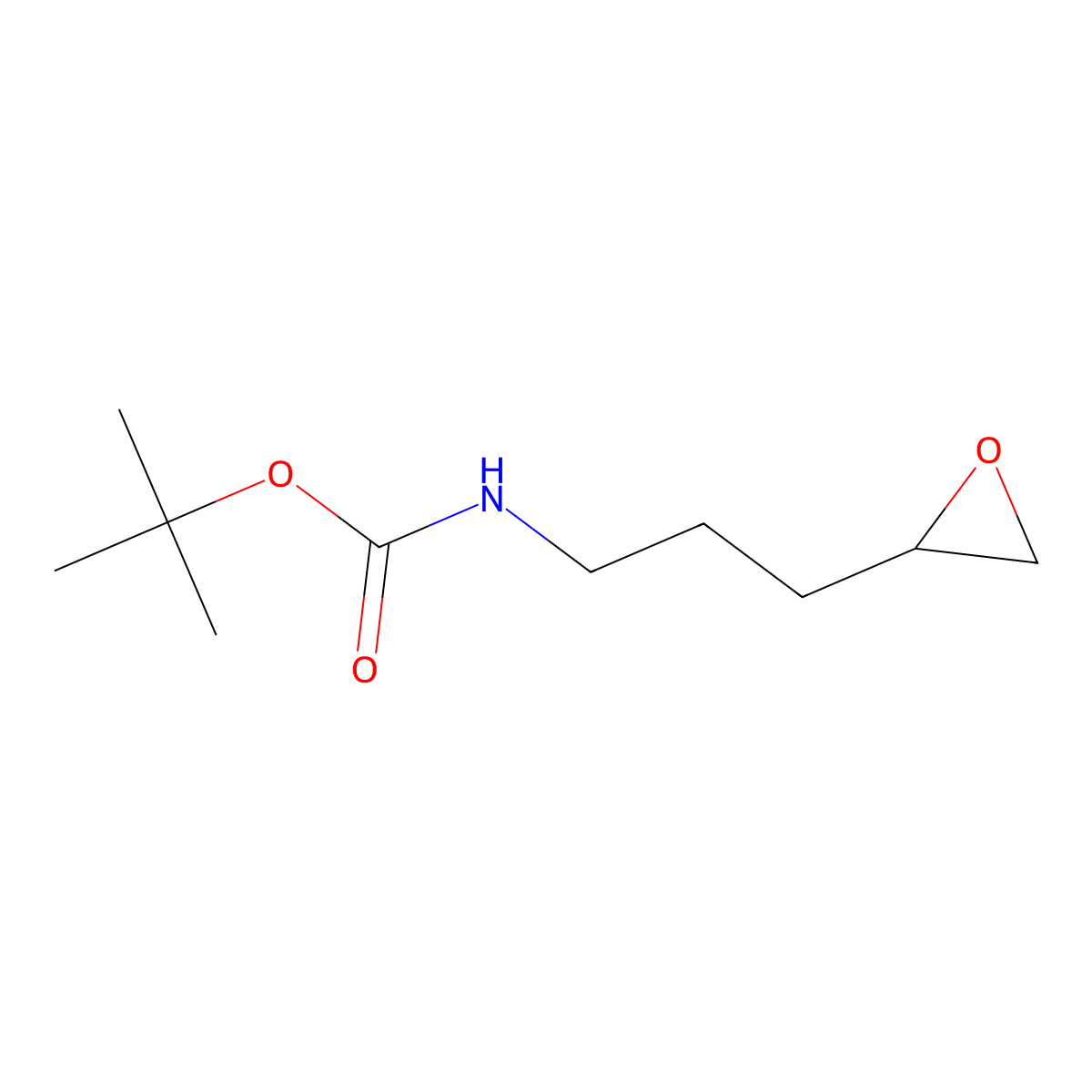 tert-butyl N-[3-(oxiran-2-yl)propyl]carbamate molecular structure, CAS 220243-54-9