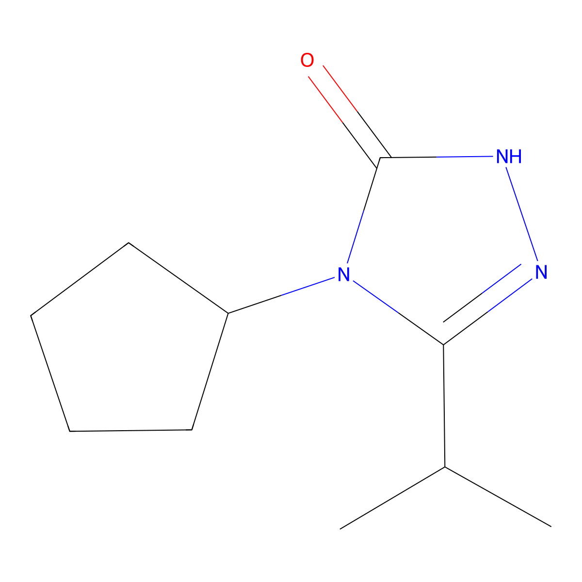 4-cyclopentyl-3-(propan-2-yl)-4,5-dihydro-1H-1,2,4-triazol-5-one molecular structure, CAS 2202460-49-7