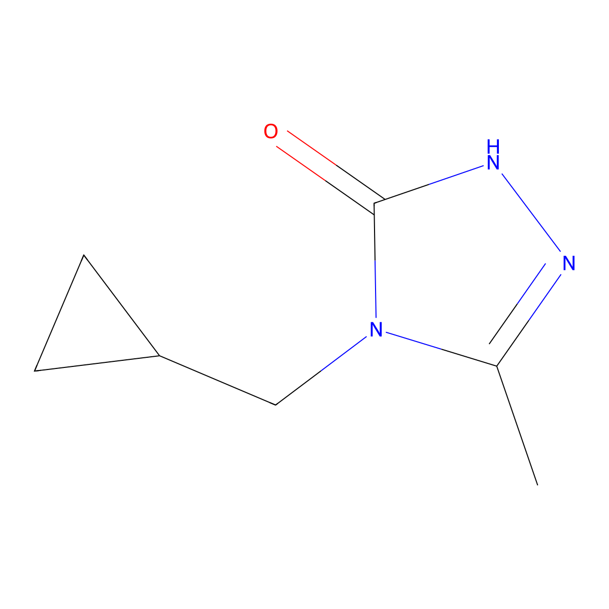 4-(cyclopropylmethyl)-3-methyl-4,5-dihydro-1H-1,2,4-triazol-5-one molecular structure, CAS 2202461-02-5
